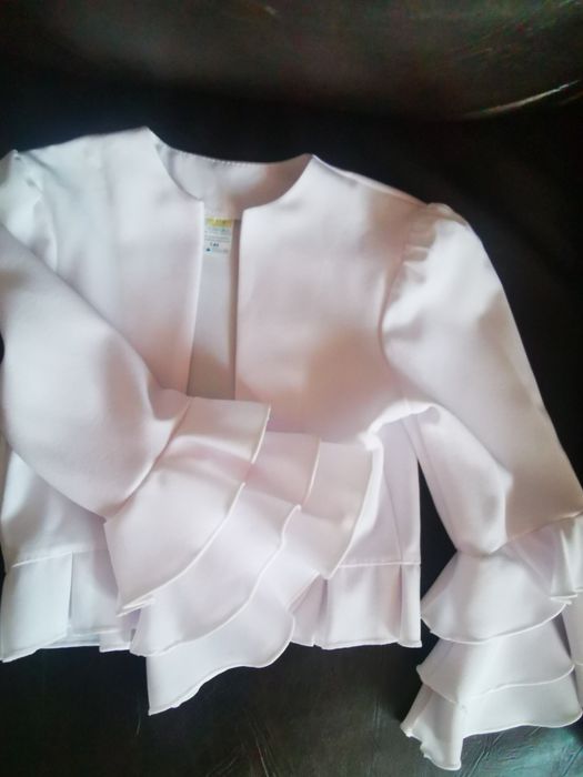 Bolero alb fetite