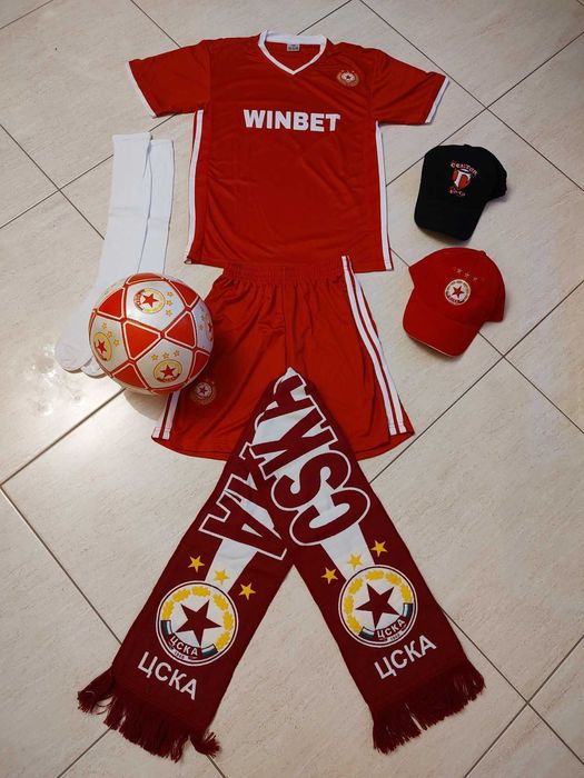 Екип Цска София  + Калци Детски Комплект 2023г Ново