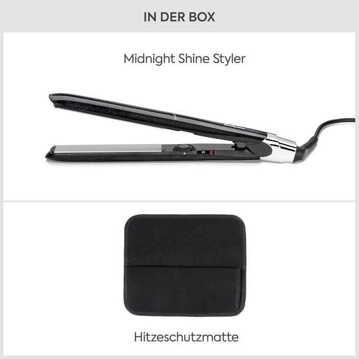 Преса за коса BaByliss Midnight Shine ST590E с титаниево-керамични плочи, ST590E