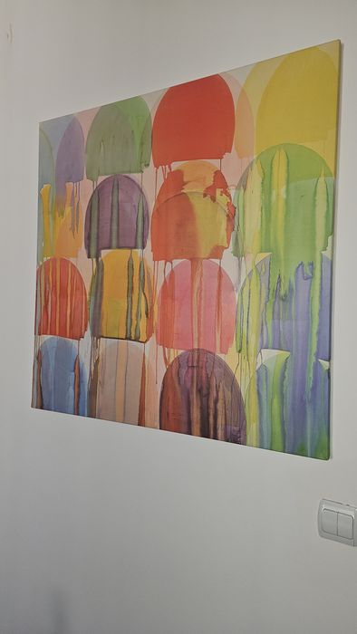 Tablou abstract colorat canva înrămat