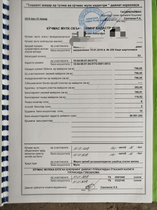 Продаю 8 соток на улице Бирлашган. Фасад 27×30