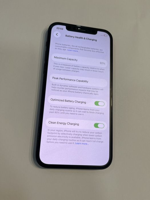 iPhone 12 / Battery 92%