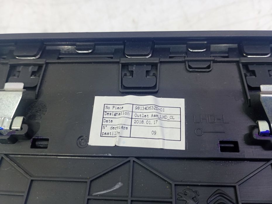 Grila ventilatie 98134363zd Peugeot 508 2 (2018 - 2020) 1.5 BlueHDi YH01