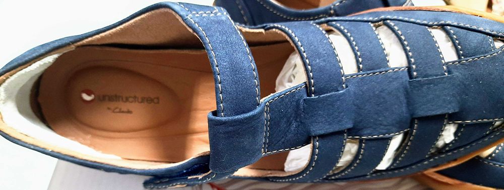 Sandale damă din piele întoarsă, unstructured Clarks