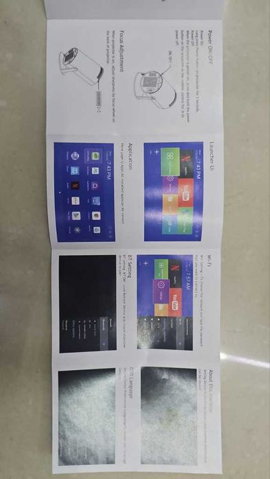 Преносим мини проектор,Android 11,HDMI връзка,USB,AV, Audio jack3.5mm.