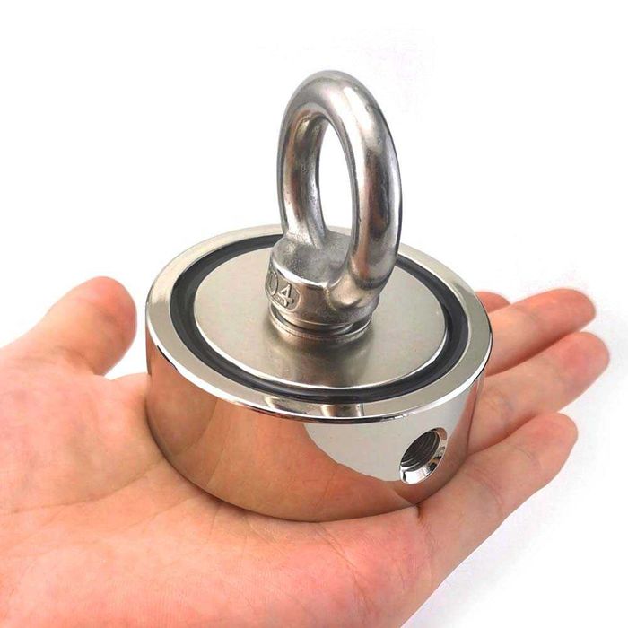 Магнит за магнитен риболов 60мм ДВУСТРАНЕН сила 2x140kg. Индустриален.