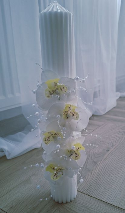 Set de 6 lumânări pentru nuntă , realizate manual ! Luxury Design !