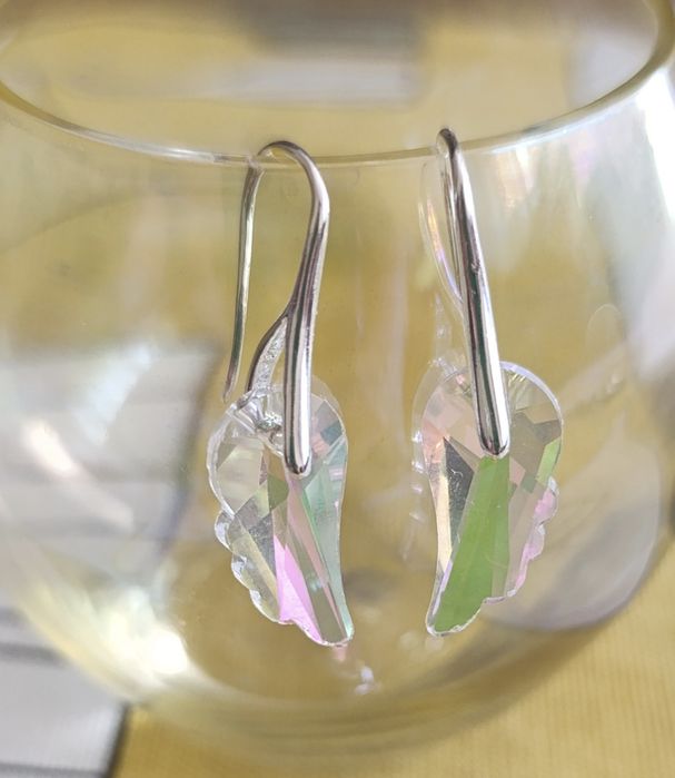 Обици и висулка ""Ангелски криле"