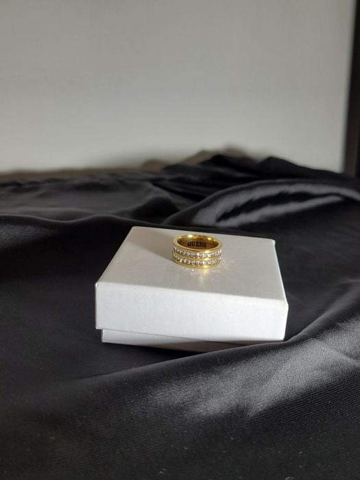 Inel din otel inoxidabil placat cu aur de 24k