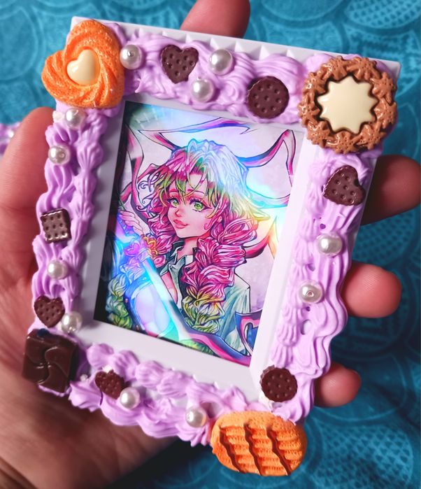 Mitsuri Demon Slyer art si rama lucrata manual hand-made manga anime