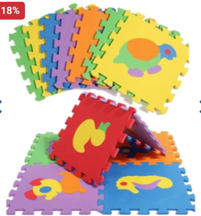 Постелка пъзел за игра 30х30см  10 парчета в пакет