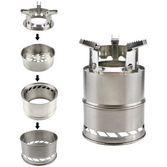 Мини сгъваема фурна/грил за къмпинг/туризъм, Стомана, 31x20 см