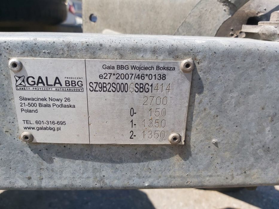 Trailer auto 2700 kg