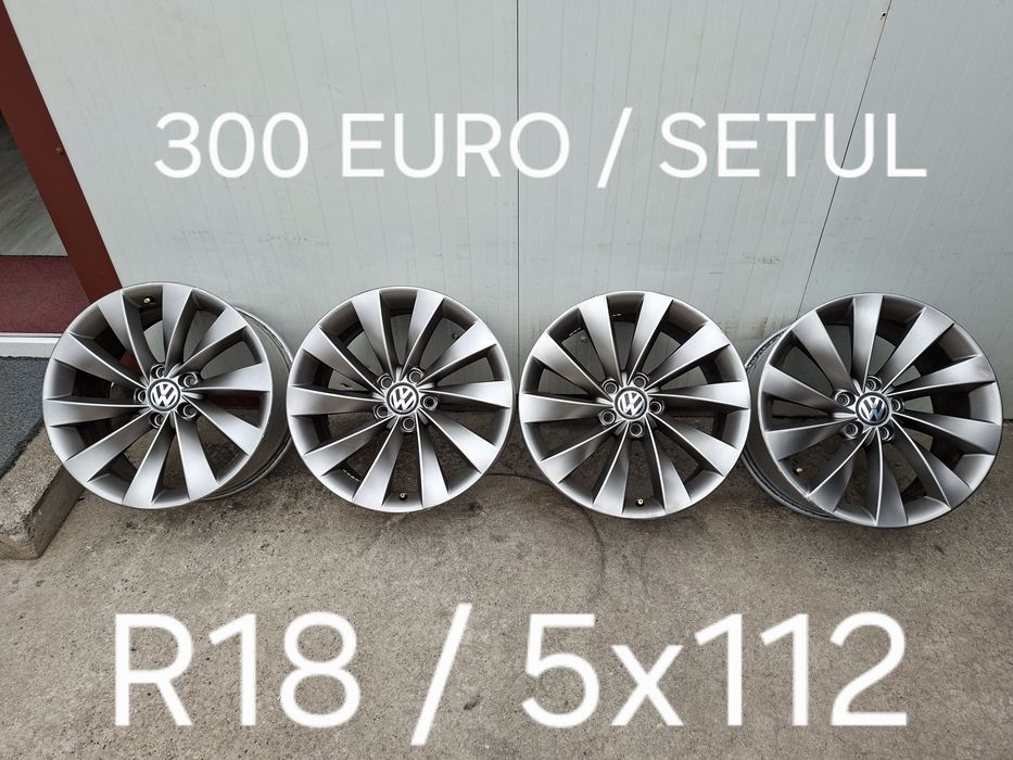 Set jante din aluminiu originale r18/ Vw Audi Skoda Seat / 5x112