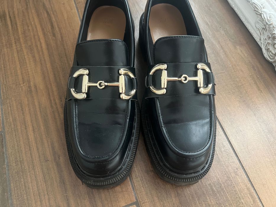 Лоуфъри с масивна подметка H&M | Black loafers H&M