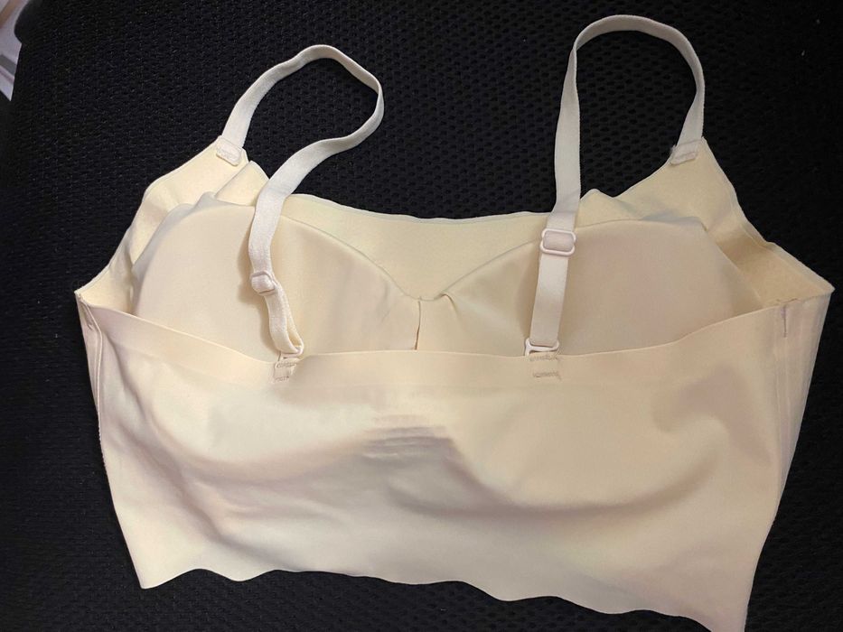 Bustiera/sutien roz pal, gri pal, galben pal, S/M, nou, poliamida