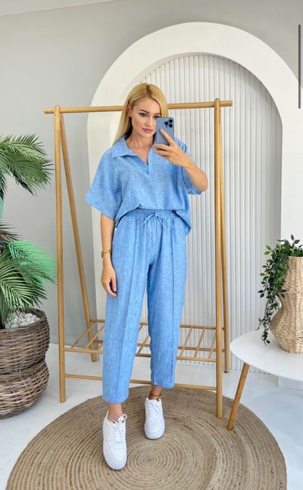 Дамски ленен комплект