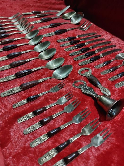 Набор латунавай ложка вилки Таиланд