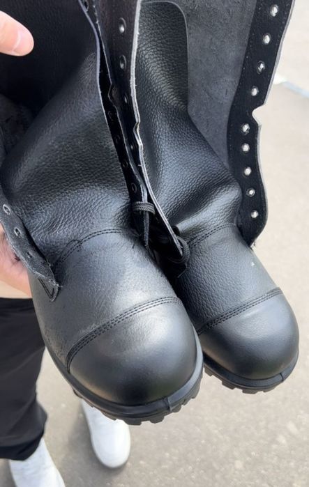 Берцы летние натуралка кожа