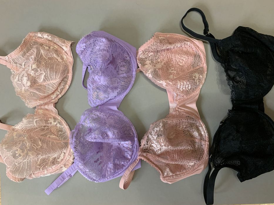 Sutien La Perla dantela 75 E roz mov negru