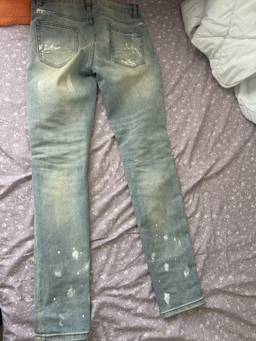 blugi albastrii swaroski crystal jeans