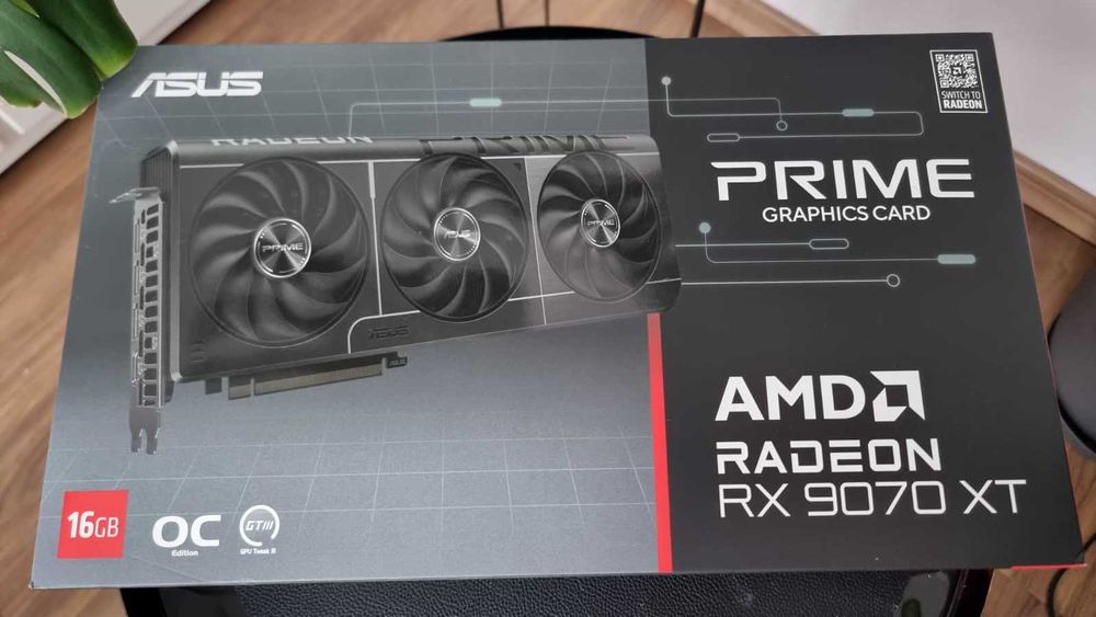 Placa video ASUS PRIME AMD RADEON RX 9070 XT OC, 16GB, 256-bit NOUA