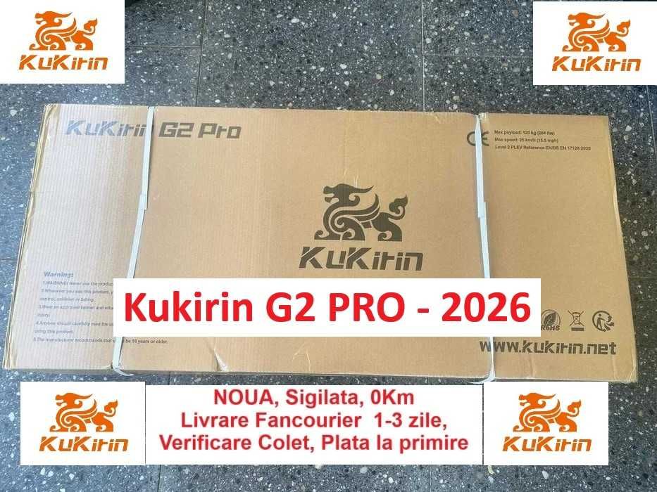 Sigilata‼️ Kukirin G2 PRO‼️ 2026‼️Noua  Nedesfacuta cutia, NOUA  CU scaun Inclus,  50Km/h viteza si 55Km autonomie