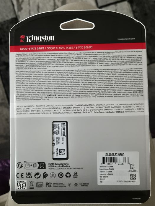 SSD Kingston A400, 960GB