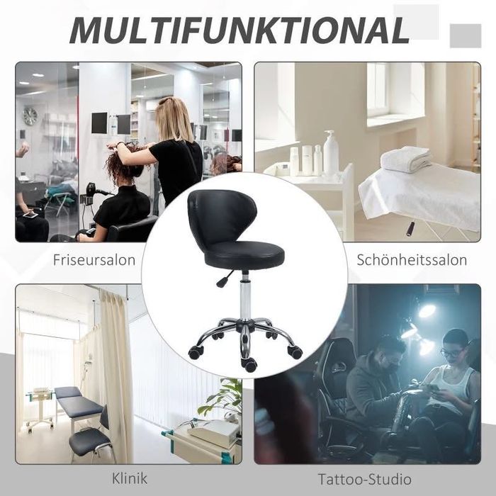 Салонен стол с кожен вид