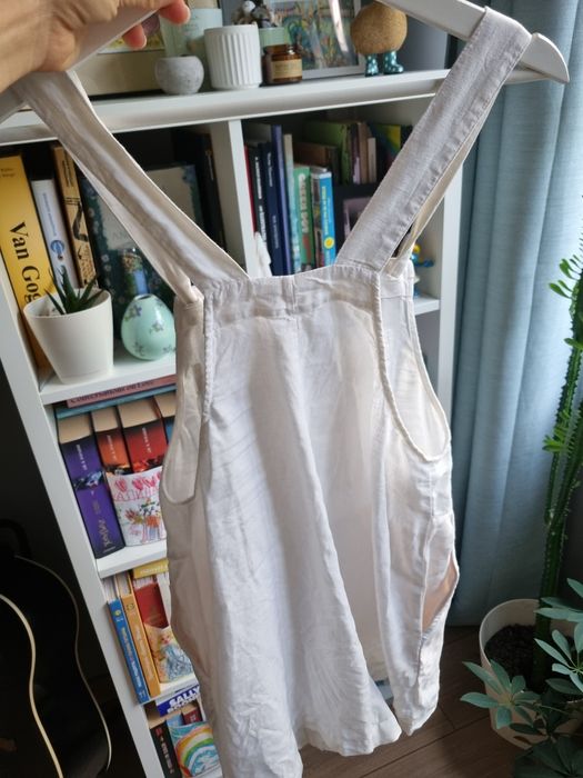 Бял ленен гащеризон Oysho XS