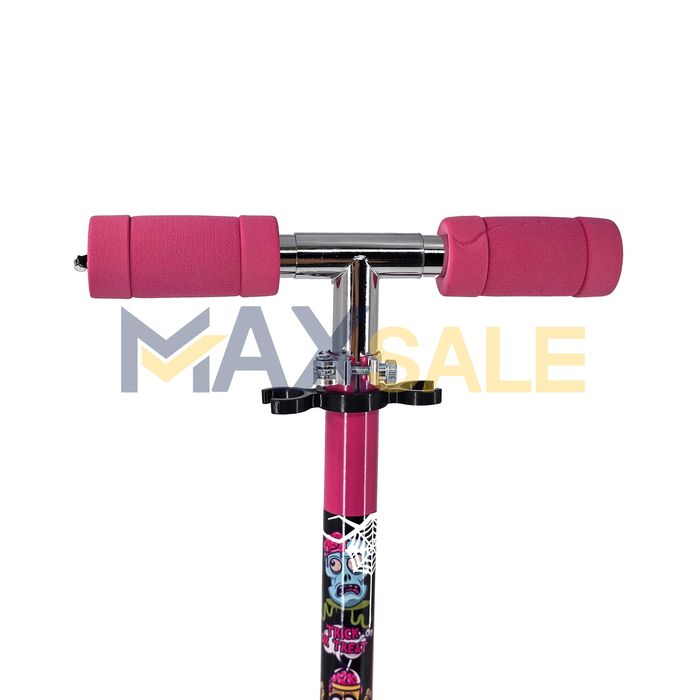 Детска тротинетка розово графити олекена спорт триколка колела скутер