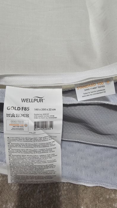 "Saltea WELLPUR GOLD F85 140x200 – ca nouă, confort top!"
