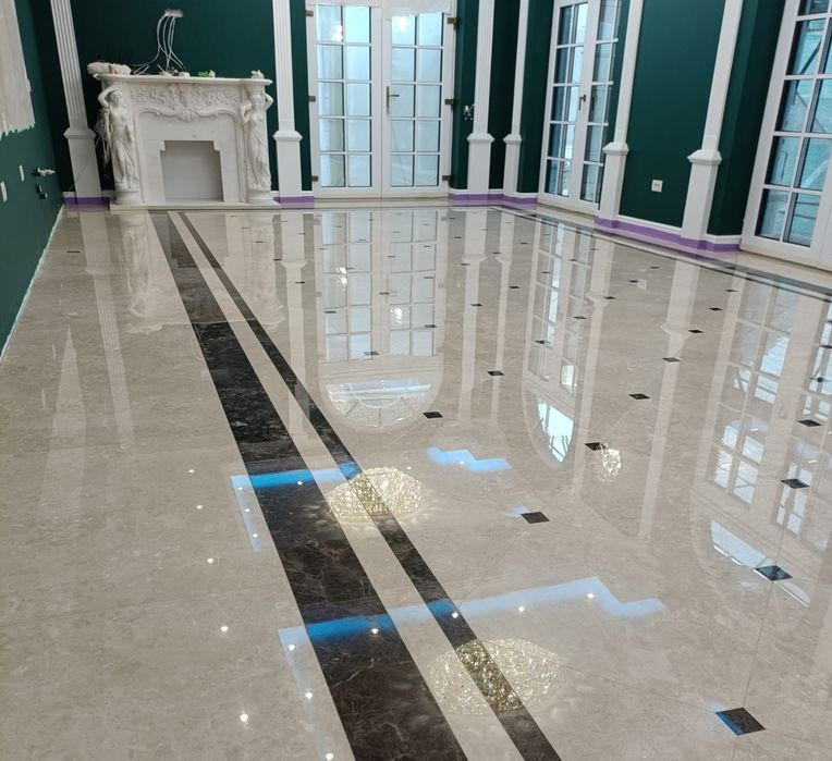Șlefuit Lustruit Marmură Travertin Mozaic