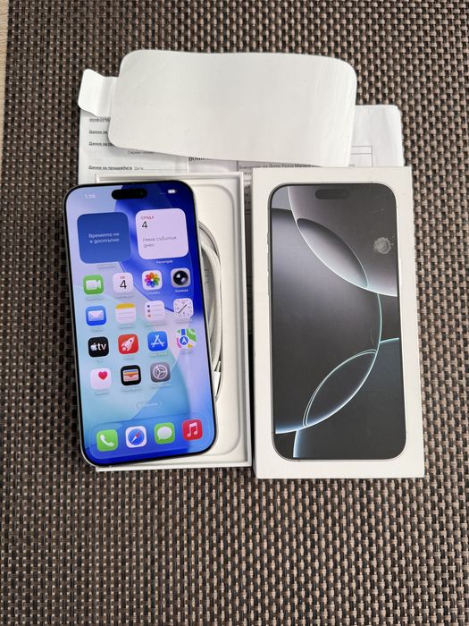 НОВ! 256Gb*ЛИЗИНГ* iPhone 16 Pro Max White Titanium / 24М ГАРАНЦИЯ