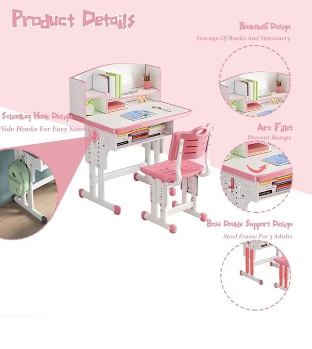 Детский парта.стул. Bolalar oʻquv yozuv stoli va stuli. Bepul dastavka
