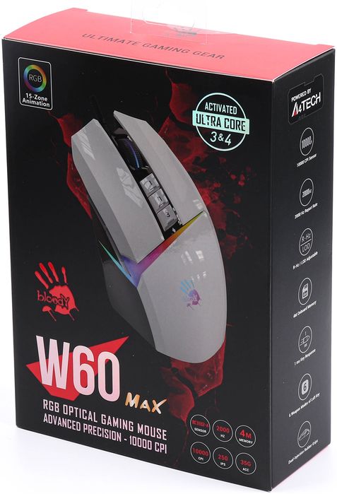 СКИДКА! A4tech Bloody W60 MAX/ DPI 10K, 50млннаж, мышка/мышь/mishka: 34 ...