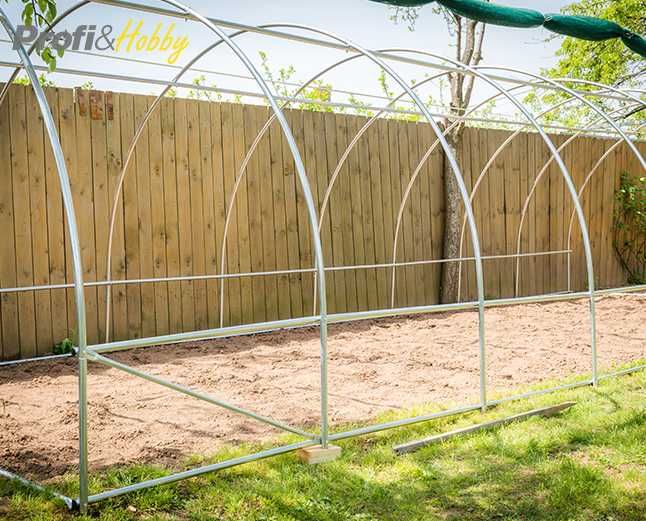 Оранжерия 24 м2 3х8х2 м - плътно покривало 180 гр/м2