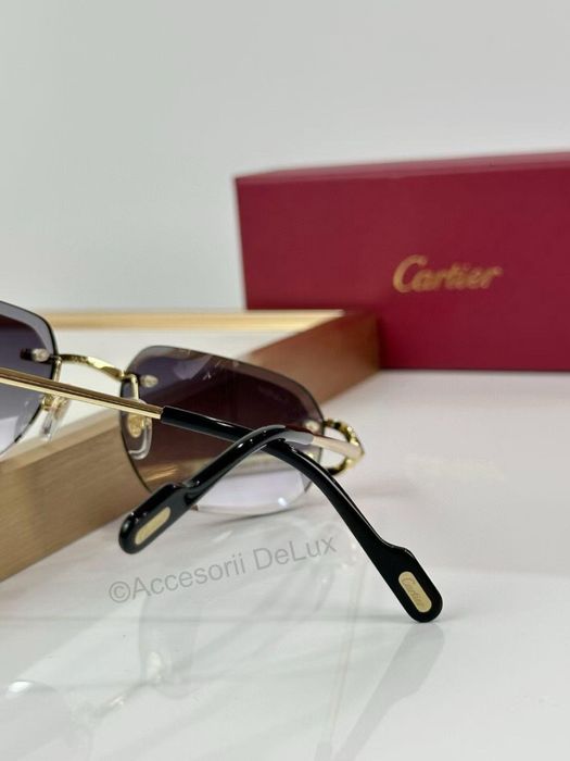 Ochelari de Soare Cartier Premiere  CT0468S Noi Full Box Verificare Colet  Gold