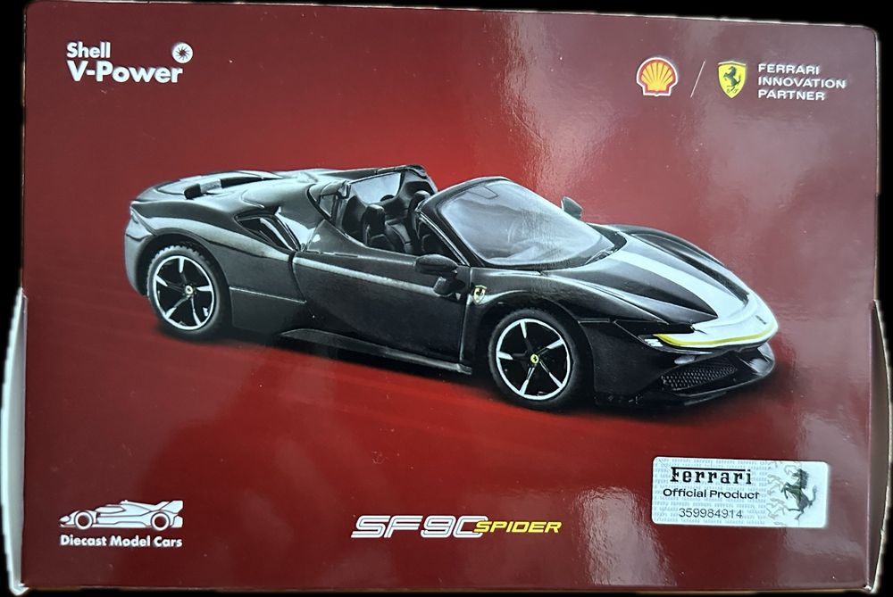 Колекционерско Ferrari SF90 Spider (Shell V-Power / BURAGO) - Чисто ново!