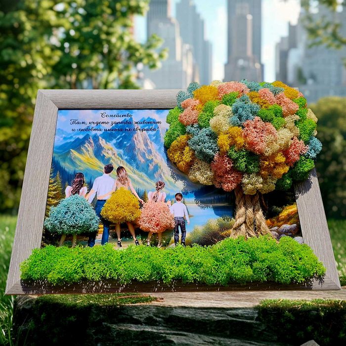 Живи картини/пана със скандинавски мъх