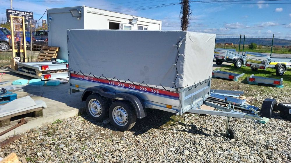 Remorca cu prelata 750 kg !  2 axe --- PLATA IN RATE - 2500x1250 mm