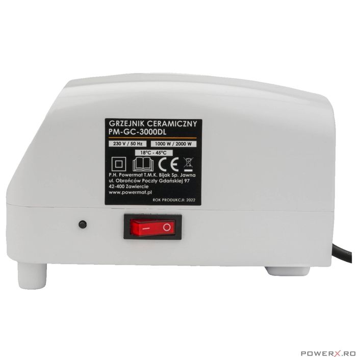 Incalzitor, aeroterma electrica de perete, cu telecomanda, 2000W,