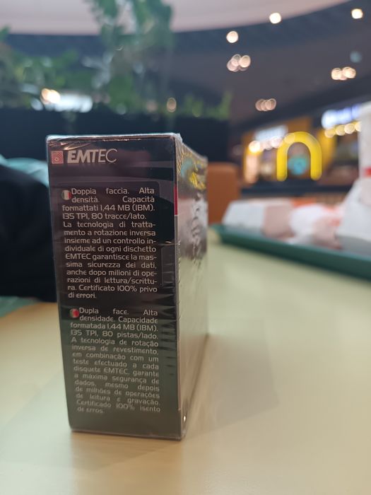 Set 10 dischete floppy EMTEC 3.5" 2HD 1.44MB sigilate (noi, DOS formatted)