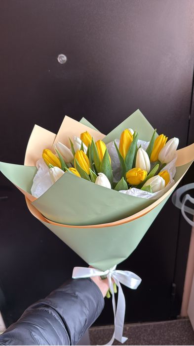 Тюльпаны по 800 тг с оформлением