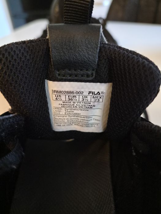 Adidași sport Fila, negri, model chunky