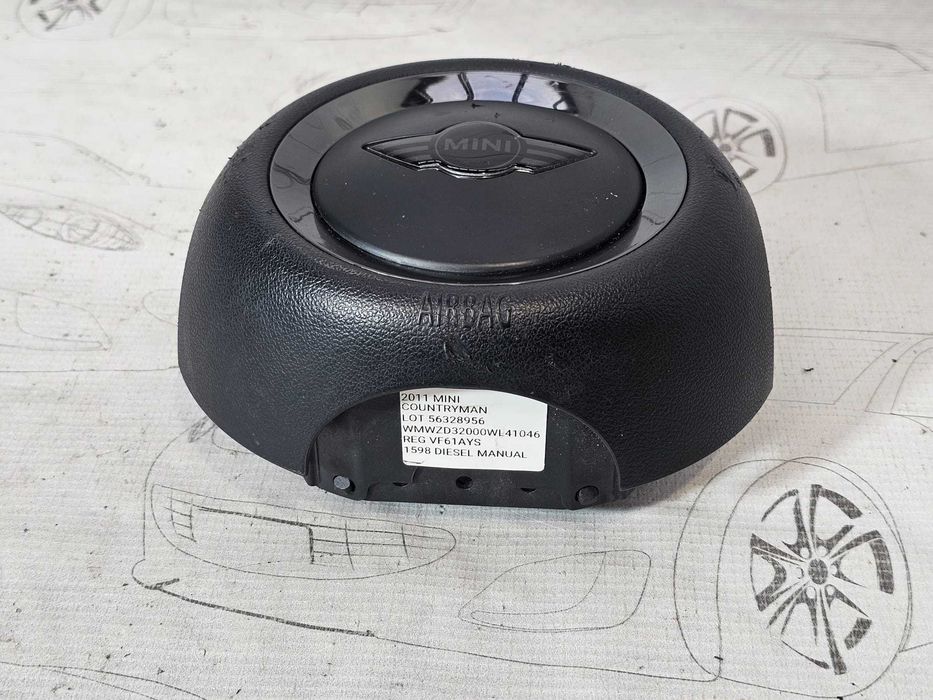 Airbag volan Mini Countryman R60 / Paceman R61 / Hatch R55 R56 R57 R58 R59 2006-2016 2011 1.6D 82kW Cod OEM: 980625803, 32309806257, 9806257 (5F3)