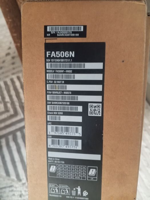 Ноутбук игровой ASUS новый