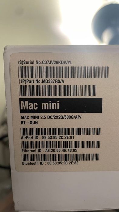 Mac mini (конец 2012 года) Core i5