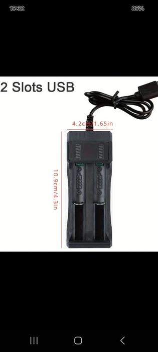 Încărcător baterii 2 sloturi usb