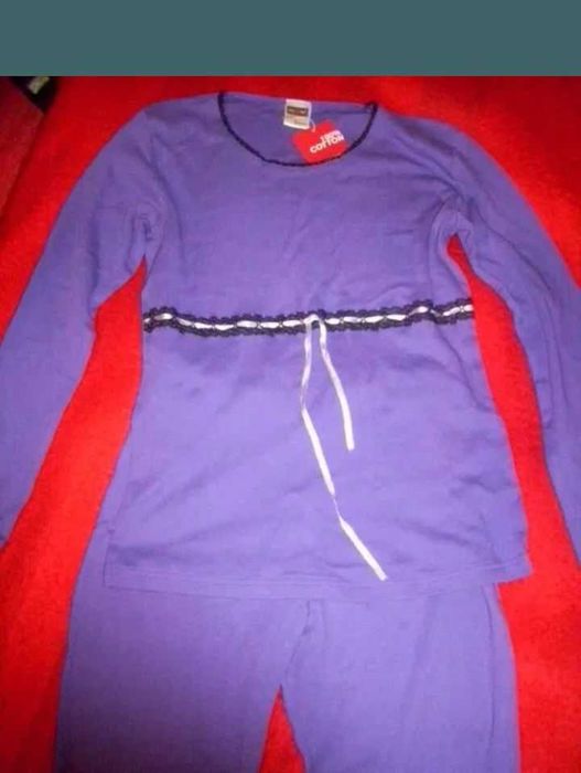 Pijama bumbac gros  mar M